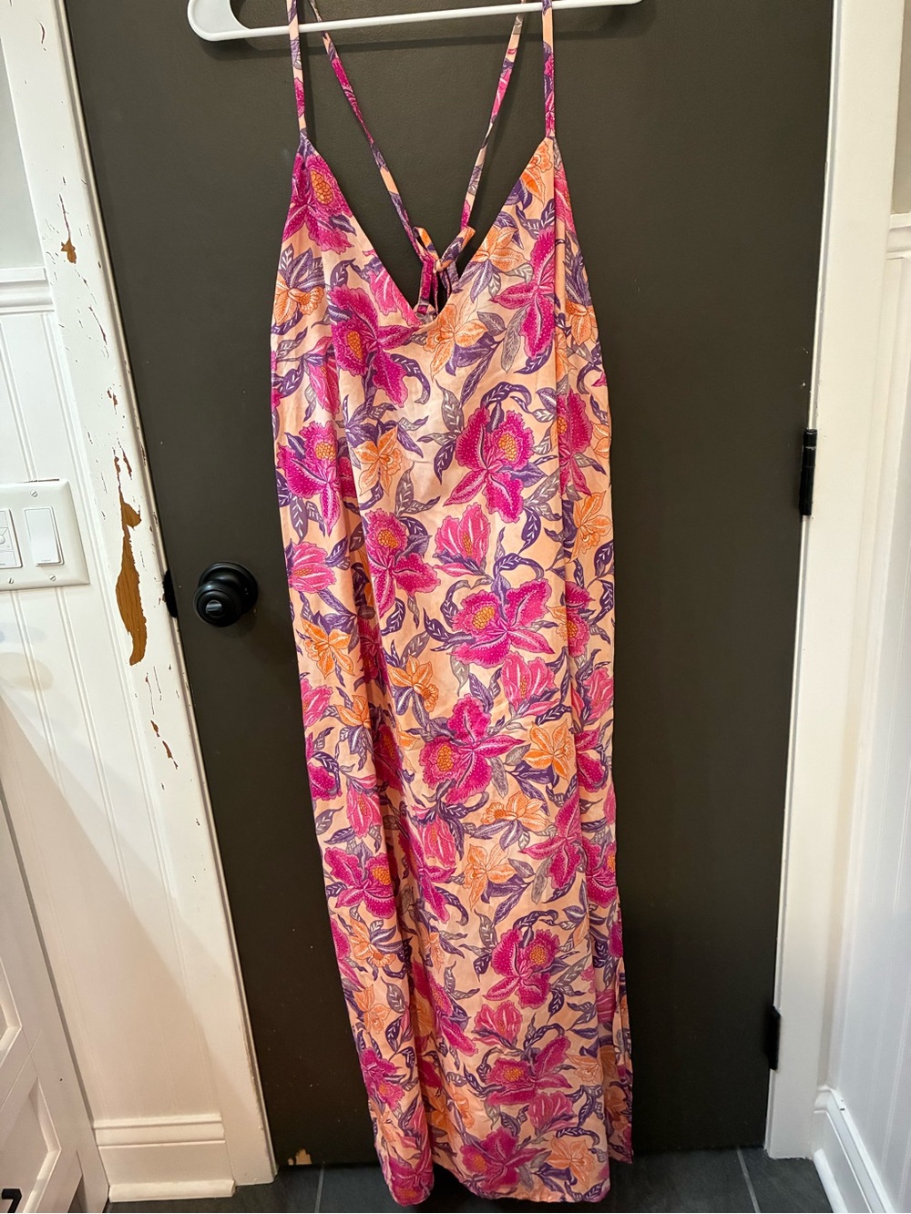 NWT Old Navy Pink Orange Floral Maxi Dress